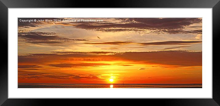 River Alt Sunset.. Framed Mounted Print by John Wain