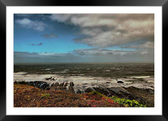 Moody Sea Framed Mounted Print by Alexia Miles