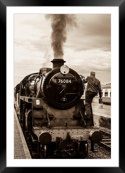 Steam Train at Sheringham Framed Mounted Print by Stewart Nicolaou