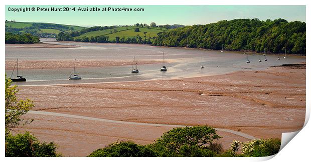 Low Tide On The River Print by Peter F Hunt