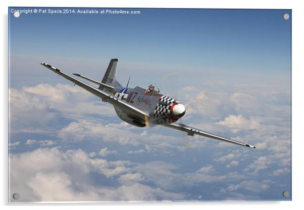 P51 Mustang - Big Beautiful Doll Acrylic by Pat Speirs