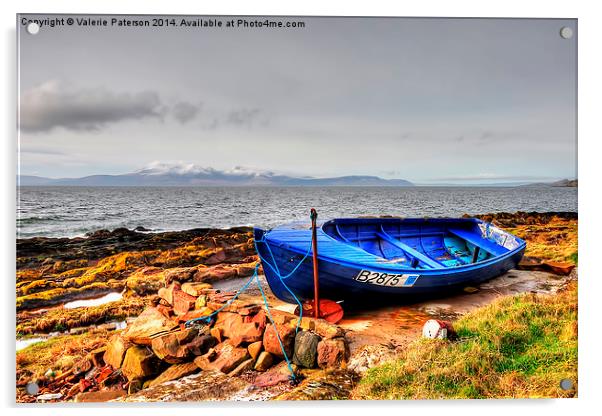From Portencross to Arran Acrylic by Valerie Paterson