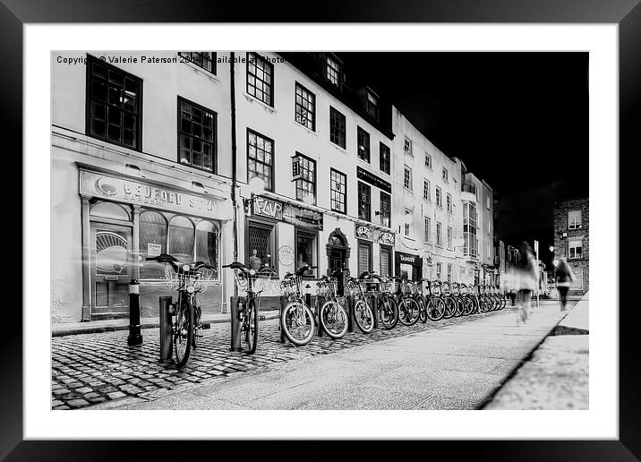 Dublin Bikes Framed Mounted Print by Valerie Paterson