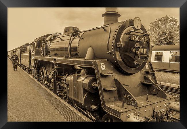 Steam Train at Sheringham Framed Print by Stewart Nicolaou