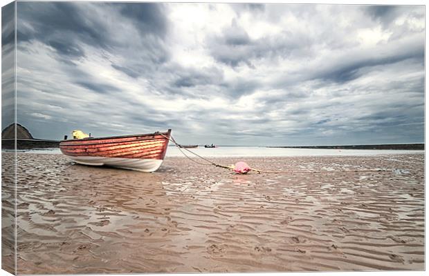 Waiting For The Tide Canvas Print by Fee Easton