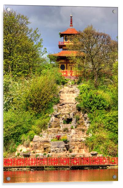 Peasholm Park Pagoda Acrylic by Tom Gomez