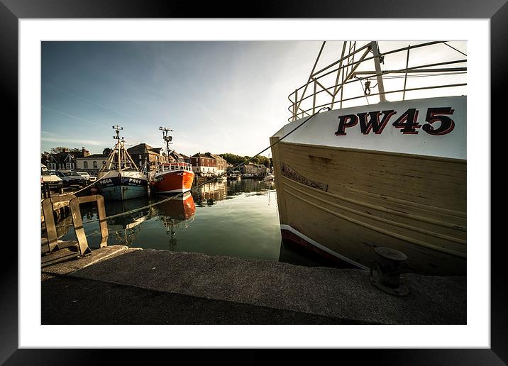 Padstow Boats Framed Mounted Print by Rob Hawkins