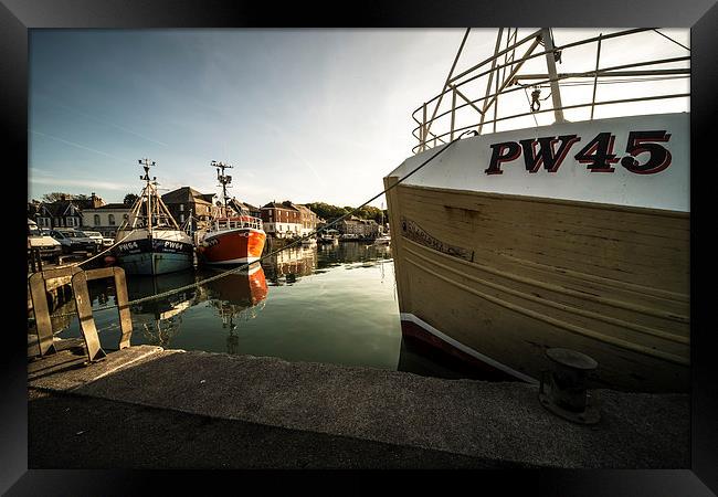 Padstow Boats Framed Print by Rob Hawkins