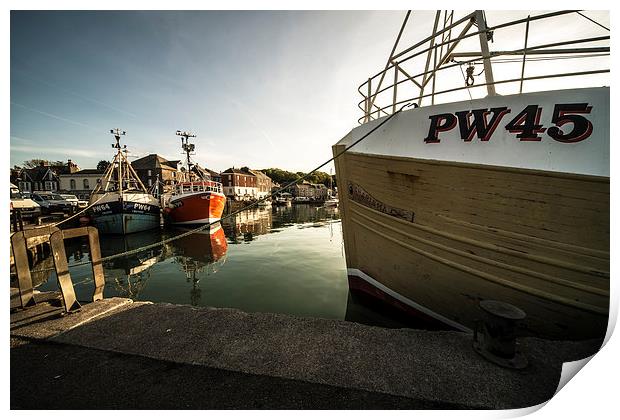 Padstow Boats Print by Rob Hawkins