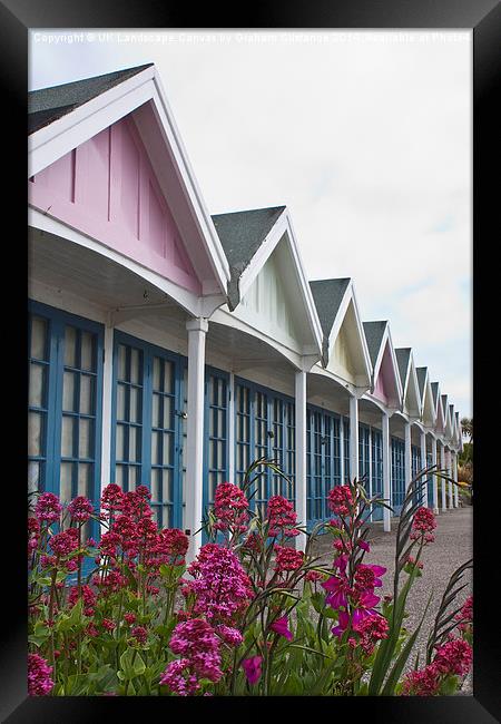 Beach Huts Framed Print by Graham Custance