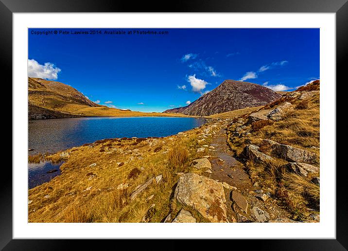 Pen Yr Old Wen and Llyn Idwal Framed Mounted Print by Pete Lawless