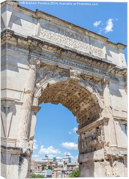 Arch of Titus Canvas Print by Graham Prentice