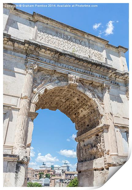 Arch of Titus Print by Graham Prentice