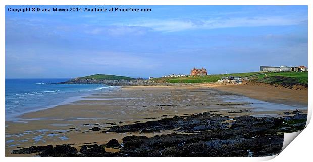 Fistral Beach Print by Diana Mower