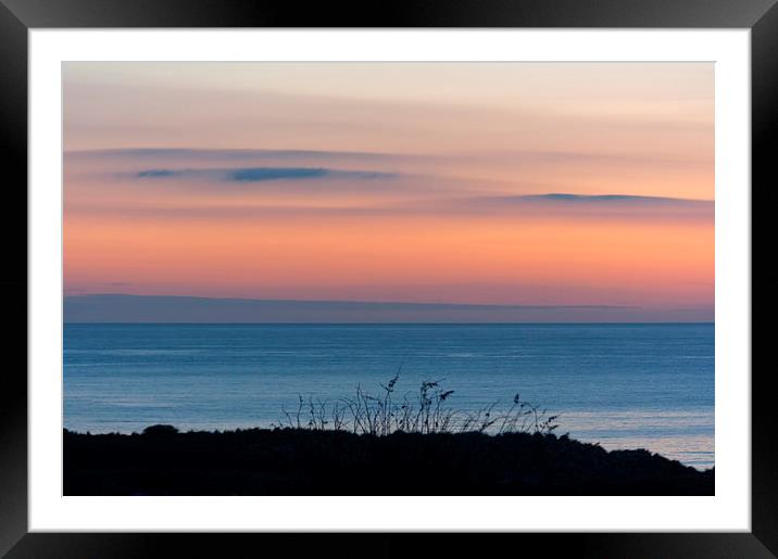 Tranquil Sunrise over North Sea Framed Mounted Print by Robert Murray