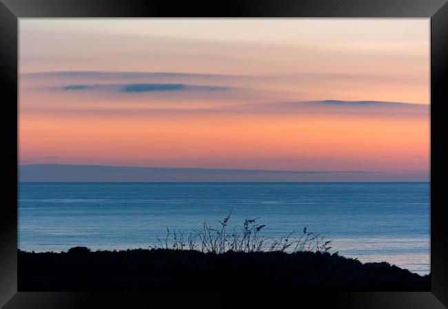 Tranquil Sunrise over North Sea Framed Print by Robert Murray