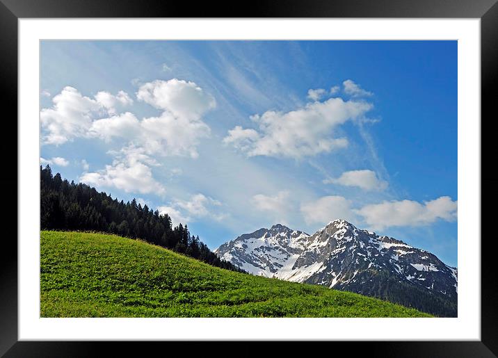Mountain landscape Kleinwalsertal Austria Framed Mounted Print by Matthias Hauser