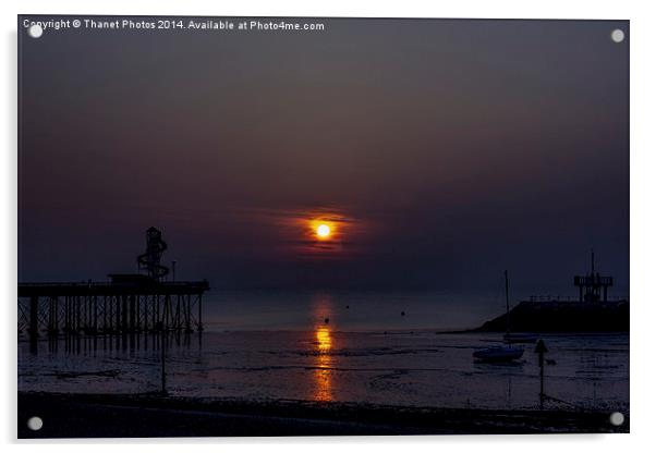 Sunset silhouette Acrylic by Thanet Photos