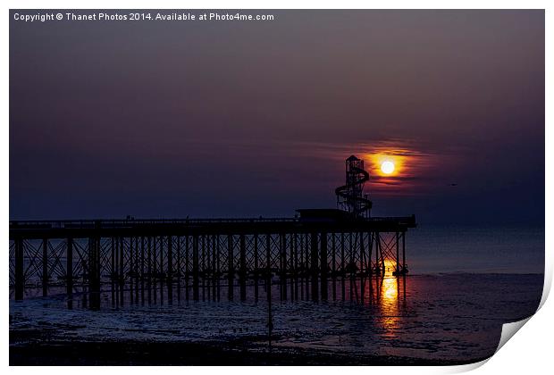 Helter skelter sunset Print by Thanet Photos