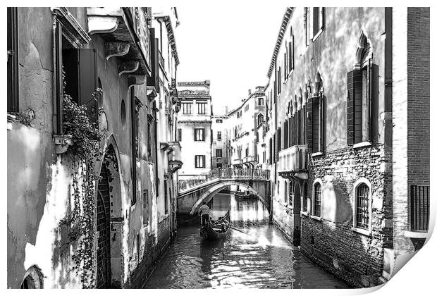 Venice canal Print by Gary Finnigan