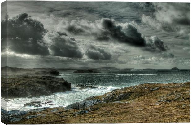 Storm Clouds around Lewis. Canvas Print by Robert Murray
