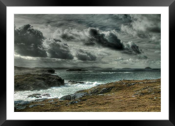 Storm Clouds around Lewis. Framed Mounted Print by Robert Murray