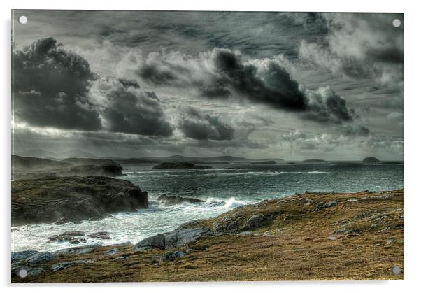 Storm Clouds around Lewis. Acrylic by Robert Murray