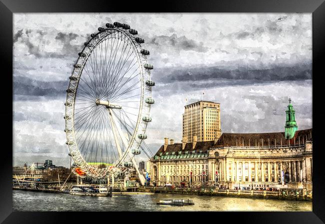 The London Eye Art Framed Print by David Pyatt