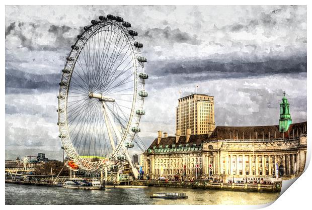 The London Eye Art Print by David Pyatt