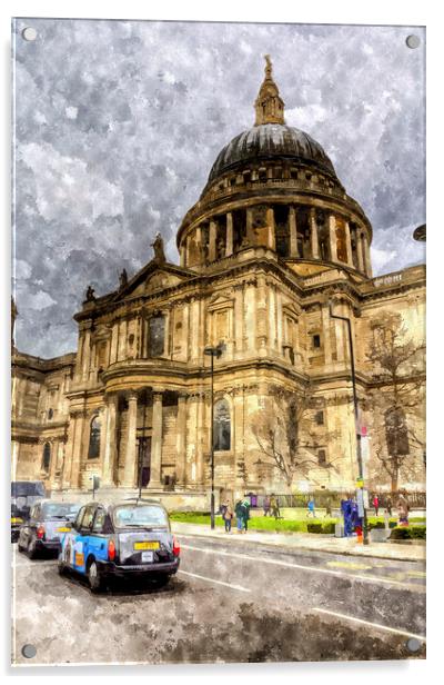 St Pauls Cathedral London Acrylic by David Pyatt