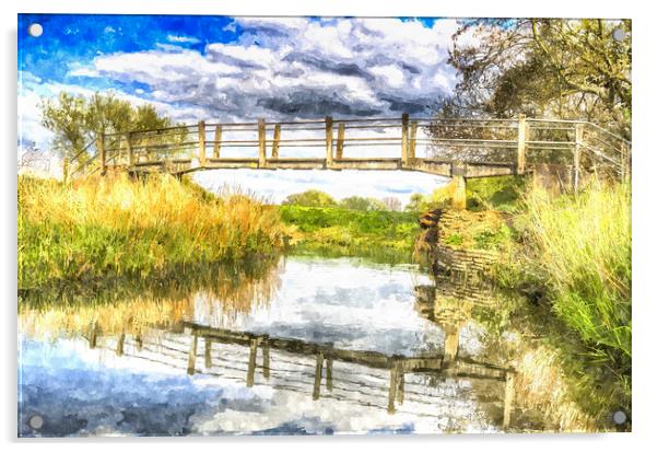 The Bridge at Abridge Acrylic by David Pyatt