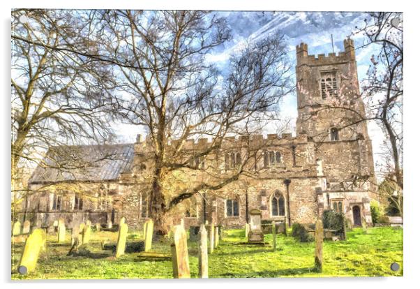 St Marys Church Great Dunmow Acrylic by David Pyatt