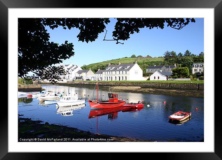 Cushendun Harbour, County Antrim Framed Mounted Print by David McFarland