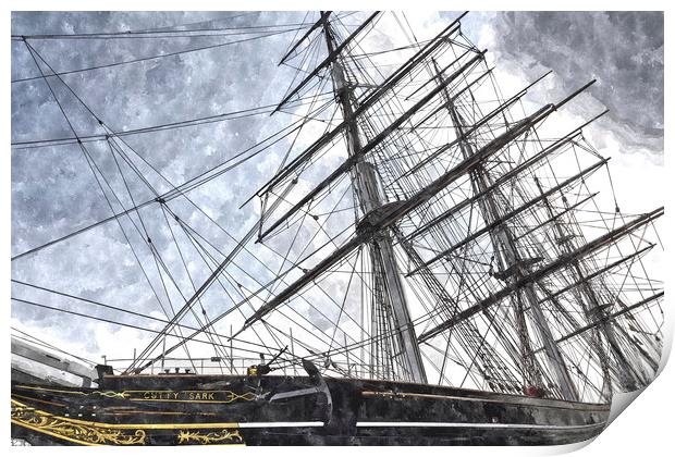 The Cutty Sark Greenwich Print by David Pyatt