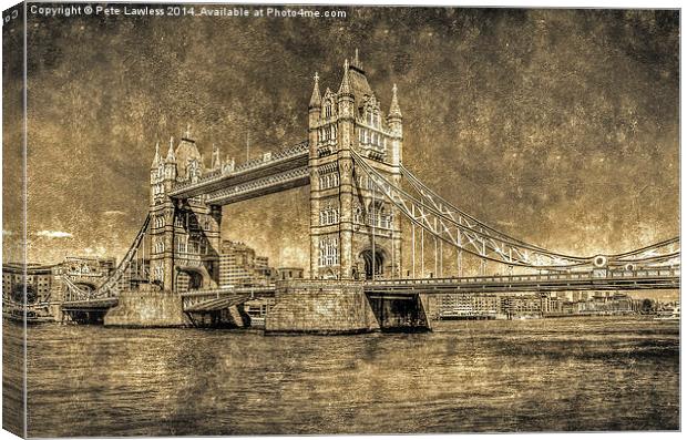 Tower Bridge London Canvas Print by Pete Lawless
