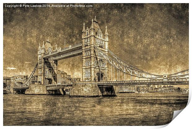 Tower Bridge London Print by Pete Lawless