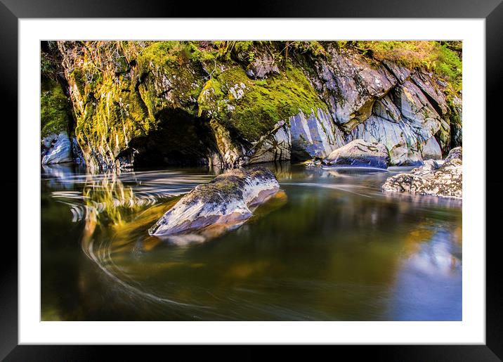 Flowing Water in Fairy Glen Framed Mounted Print by Phil Tinkler