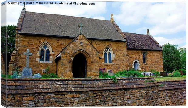 All Saints Church Great Bourton Canvas Print by philip milner