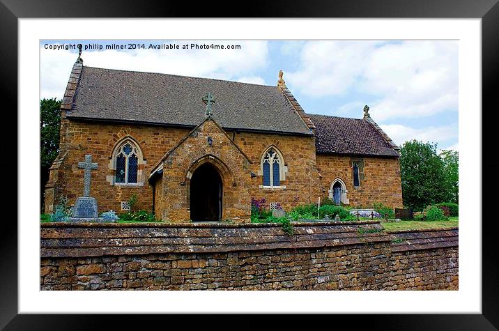 All Saints Church Great Bourton Framed Mounted Print by philip milner