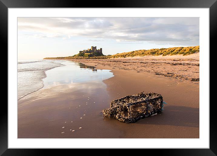 Washed up at Bamburgh Framed Mounted Print by Northeast Images