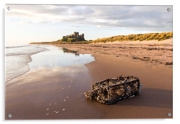 Washed up at Bamburgh Acrylic by Northeast Images