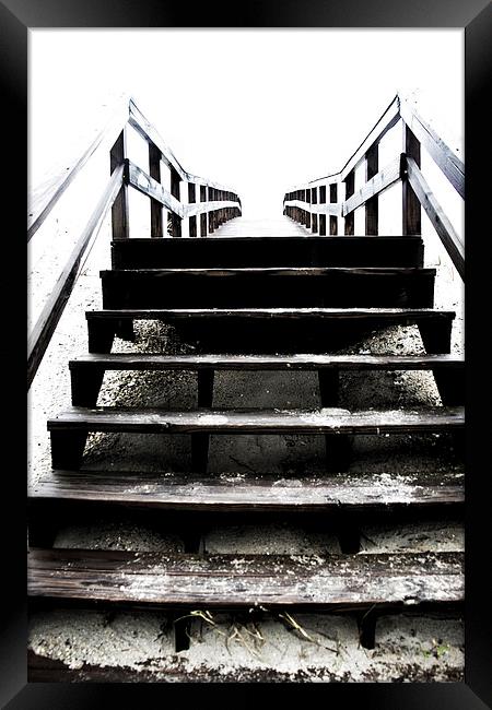 Stairway Into The Light Framed Print by Tom and Dawn Gari
