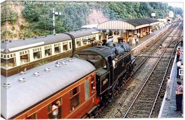 Train Arriving at Bewdley Canvas Print by Paul Williams