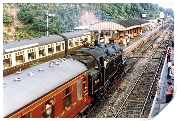 Train Arriving at Bewdley Print by Paul Williams