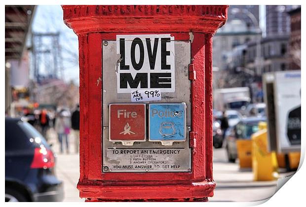 Love me Print by Fiona Miller