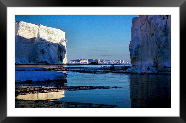 Tabular Icebergs, Cape Roget, Antarctica Framed Mounted Print by Carole-Anne Fooks