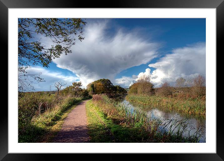 Rain clouds over the Grand Western Canal Framed Mounted Print by Rosie Spooner