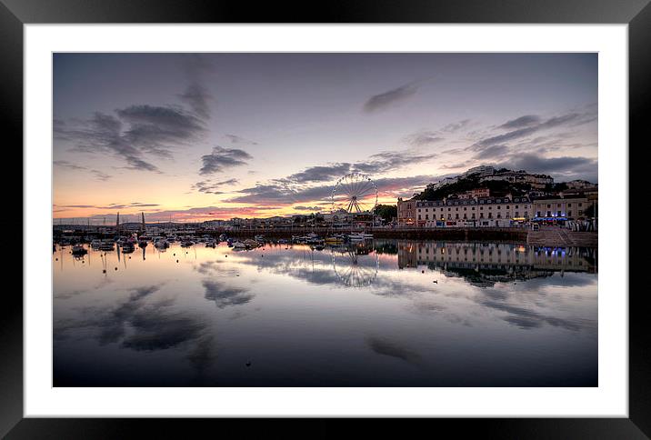 Sunset over Torquay Framed Mounted Print by Rosie Spooner