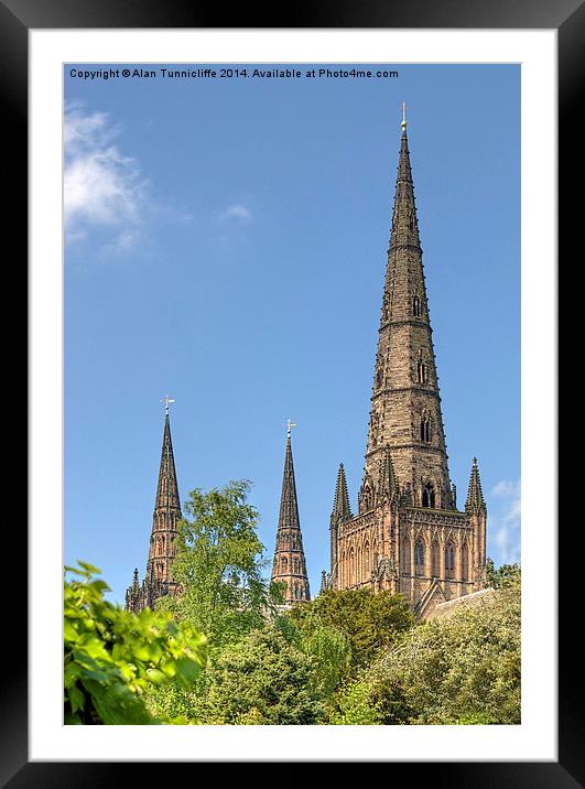 Majestic Lichfield Cathedral A Symbol of Holy Wors Framed Mounted Print by Alan Tunnicliffe