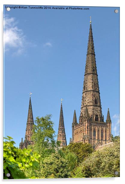 Majestic Lichfield Cathedral A Symbol of Holy Wors Acrylic by Alan Tunnicliffe